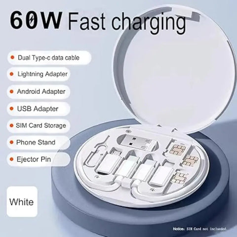 60W Fast Charging Cable Kit with Storage Box 5 in 1