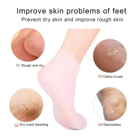 High Quality Silicone Foot Care Socks – Anti-Cracking Moisturizing Gel Socks (1 Pair)