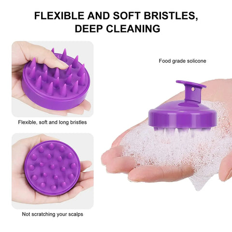 Silicone Hair Scalp Scrubber for Deep Cleaning & Relaxing Massage
