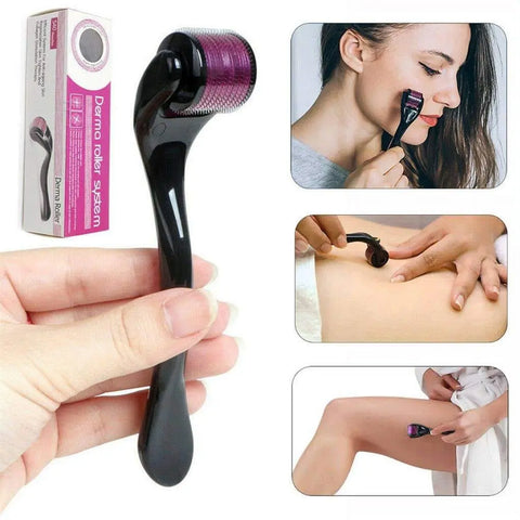 (Pack of 3) Marble Jade Roller Combo – Stone Marble Roller, Ice Roller Facial Massager & Derma Roller